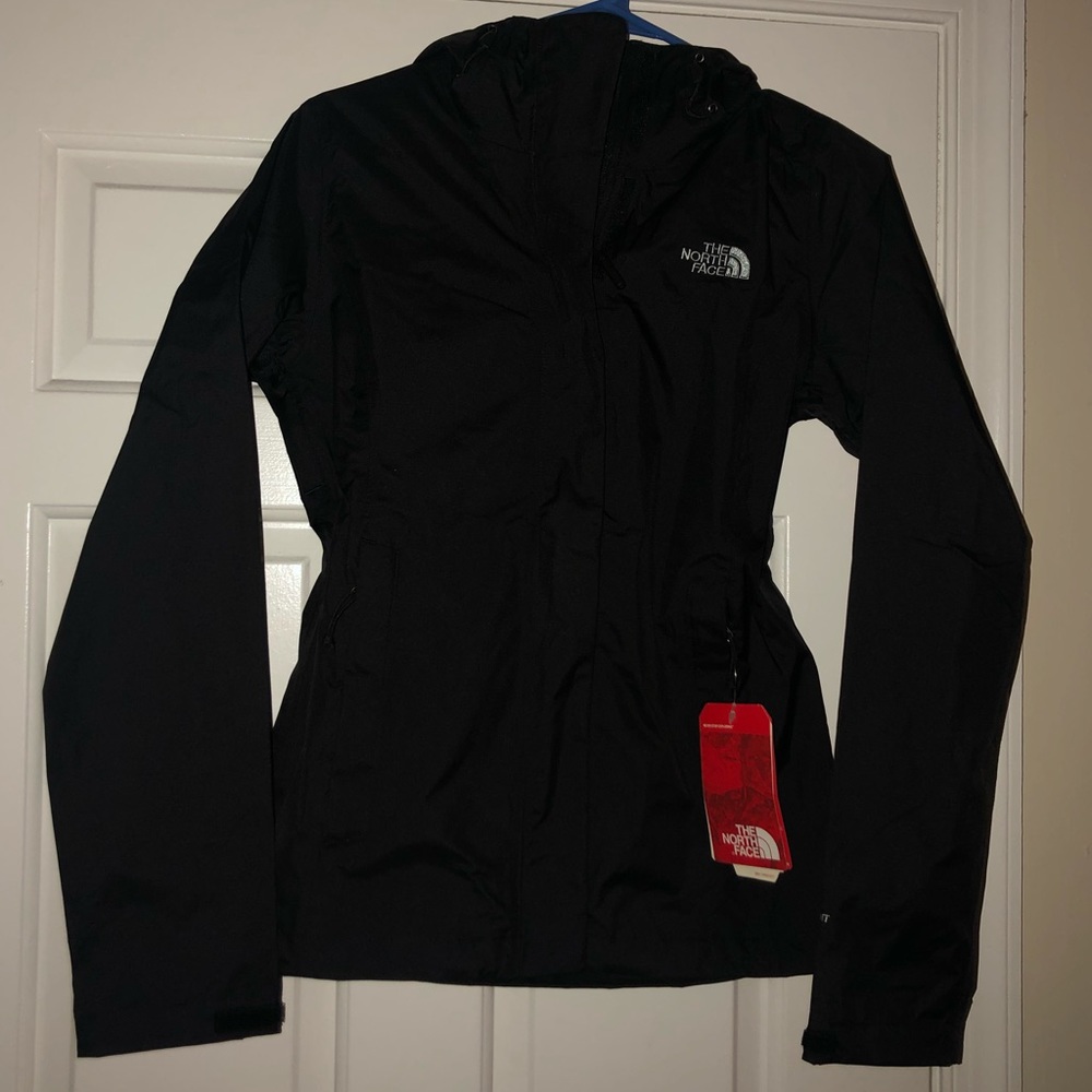Black north face womens venture 2 rain jacket